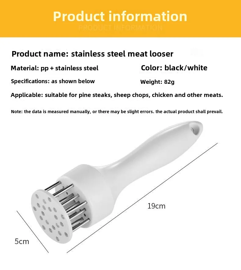 Household Stainless Steel Steak Hammer Meat Pine Needle Household Meat Tenderizer Kitchen Utensils Loosener Kitchenware