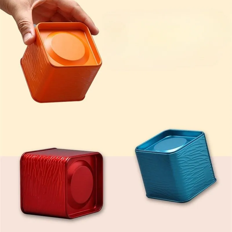 Mini Portable Solid Color Square Tin Box Tea Sealed Jar Boxes Jewelry Candy Small Storage Can Coin Earring Headphones Gift Case