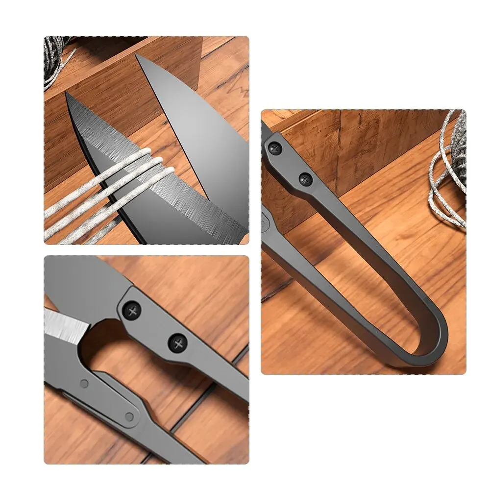 Stainless Steel U-shaped Elastic Scissors 10 Piece Set Black Carbon Steel Clothing Needle Thread Sewing Scissors sewing scissors
