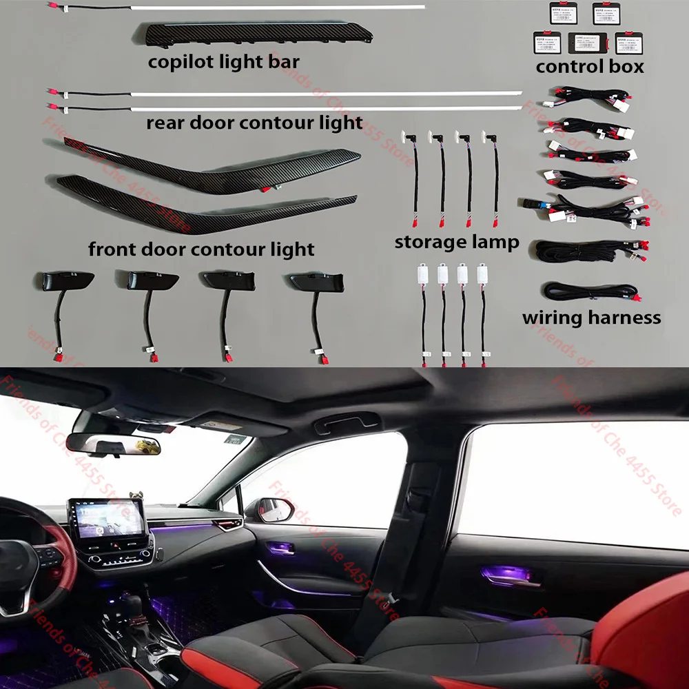 

Atmosphere Lamp for toyota corolla 2019-2022 high quality 64 colors lights toyota corolla ambient light modified car interior