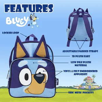 Kawaii Bluey Plush Bingo Dog Backpack 1