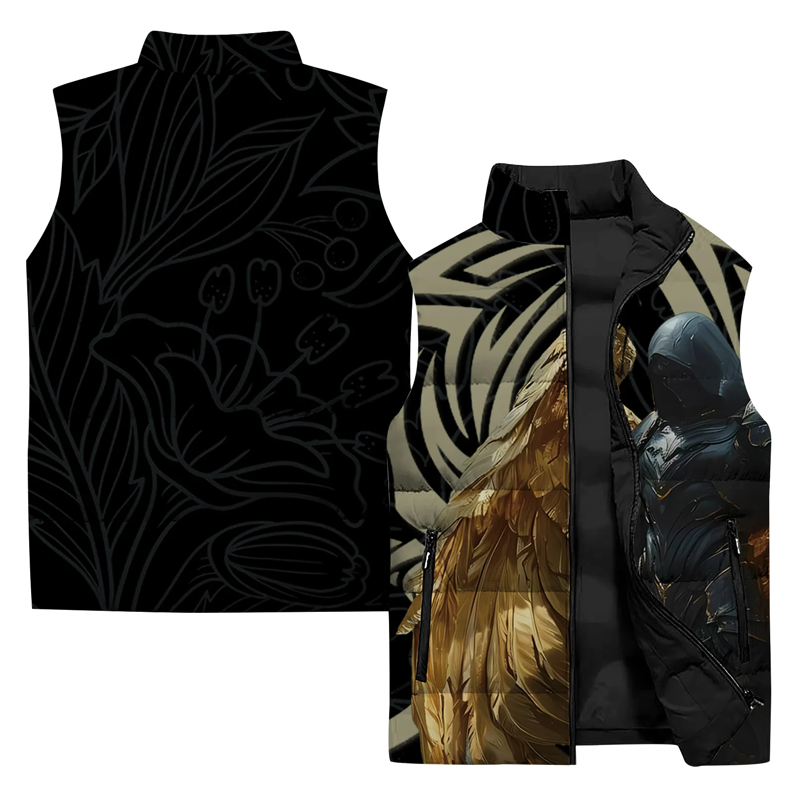 Chaquetas de invierno para hombre, chalecos de armadura duraderos y frescos para hombre, chaleco de senderismo con impresión 3D, ropa cálida para hombre, tendencia de alta calidad