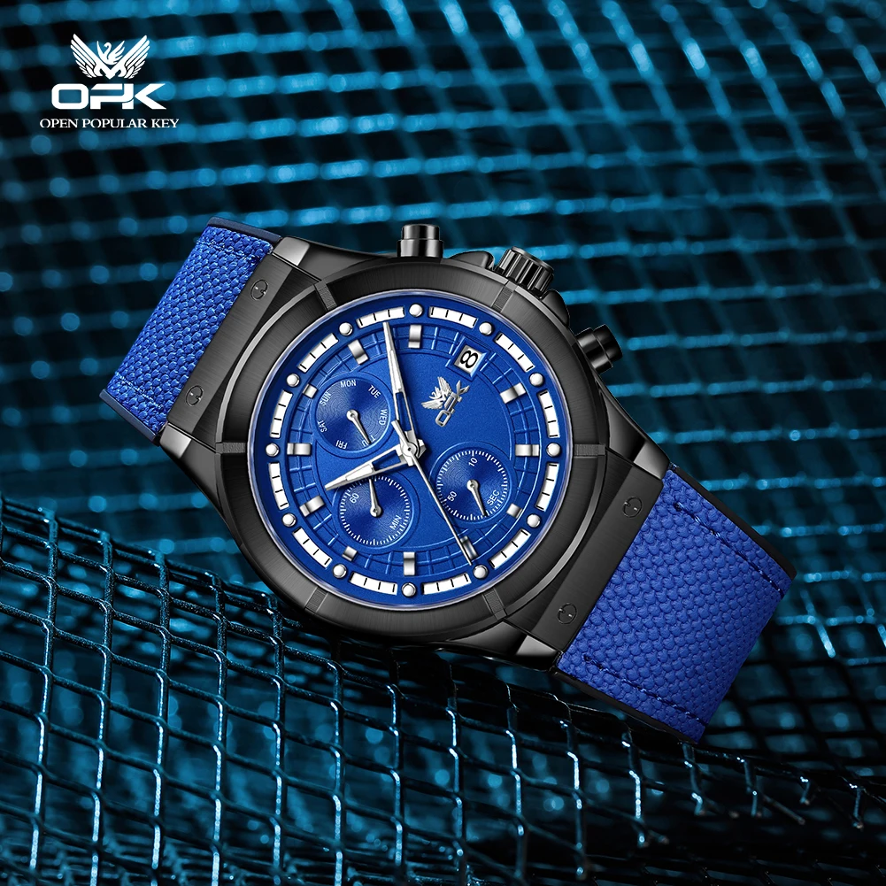 Fashion Men's Quartz Movement Watch with Multifunctional Large Dial and HD Night Display - Waterproof up to 30m