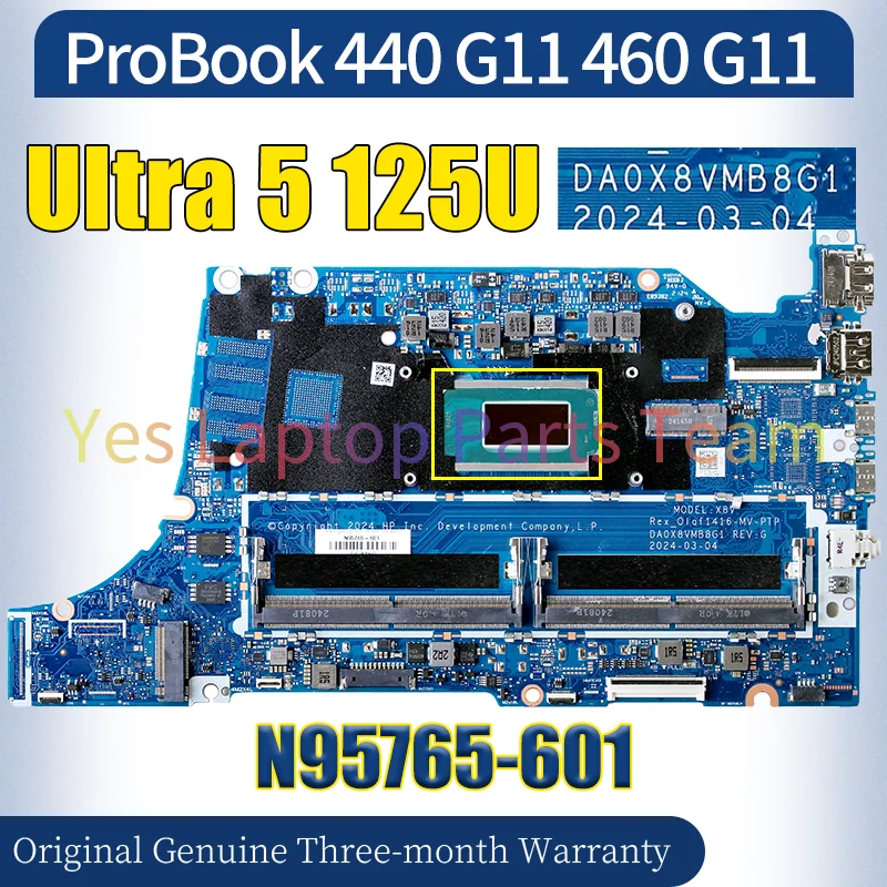 DA0X8VMB8G1 For HP ProBook 440 G11 460 G11 Laptop Motherboard