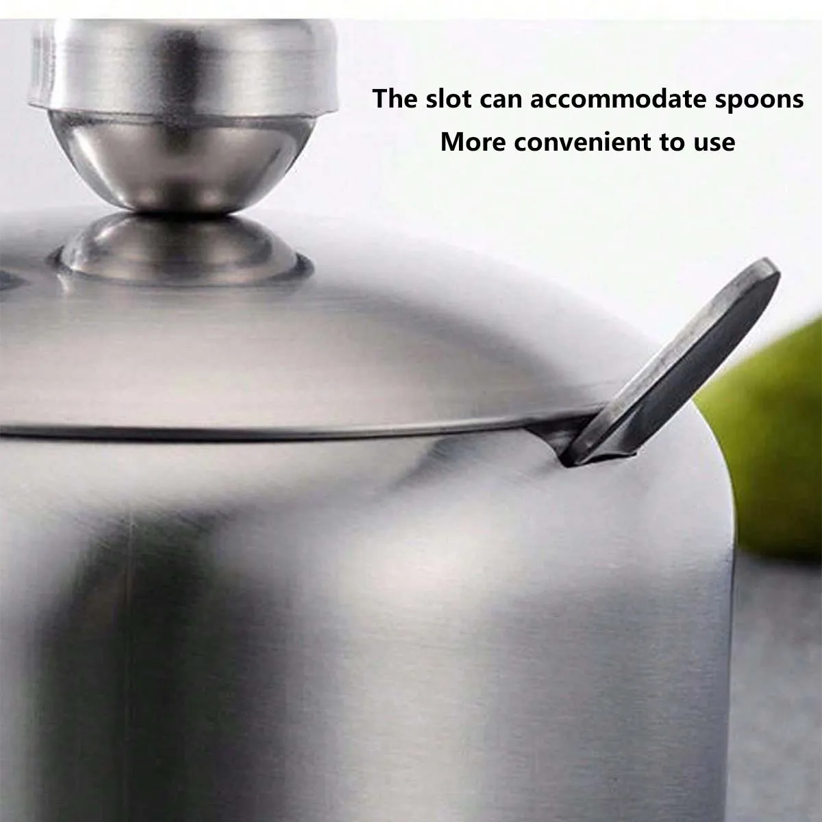 Stainless Steel Seasoning Jar with Spoon Large Capacity Durable Seasoning Pot Kitchen Supplies for Food Storage and Organization 5