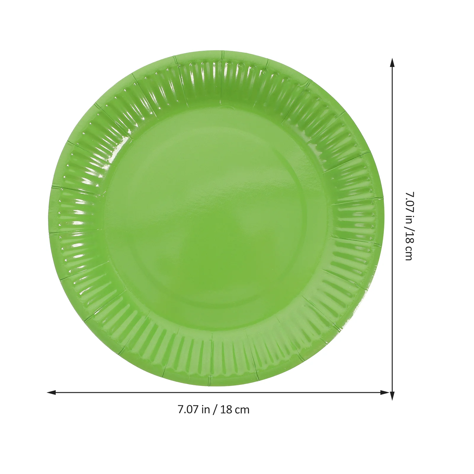 20 Pcs Cake Decor Green Paper Plates 7 Inch Tray Saucepans Child Party Tableware