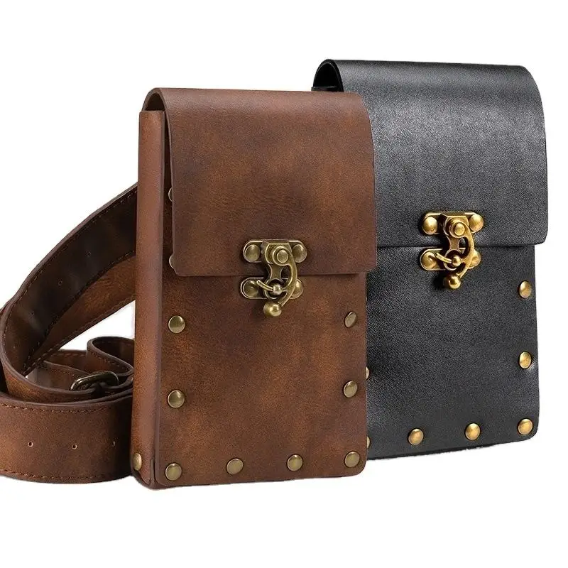 

Medieval Renaissance Waist Ring Belt Waist Pouch Bag Costume Viking Knight Pirate Cosplay Leather Retro Pockets