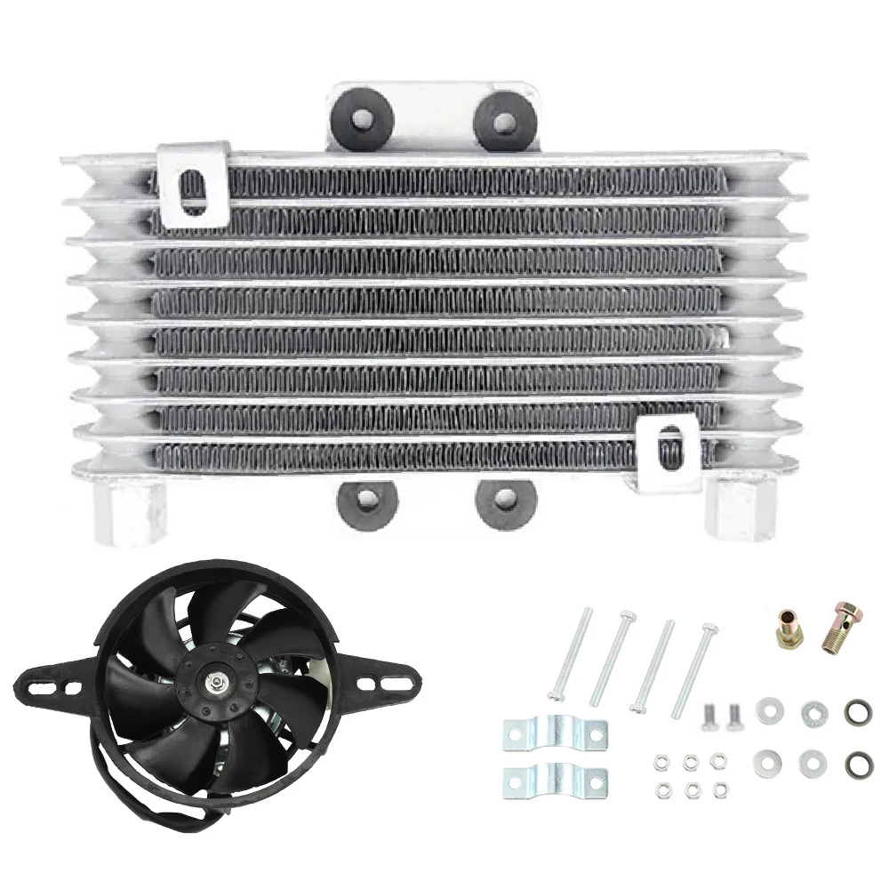 Motorcycle 125CC-250CC Engine Cooling Fan Oil Radiator with Fan Screws Parts Dirt Bike Engine Conversion Parts