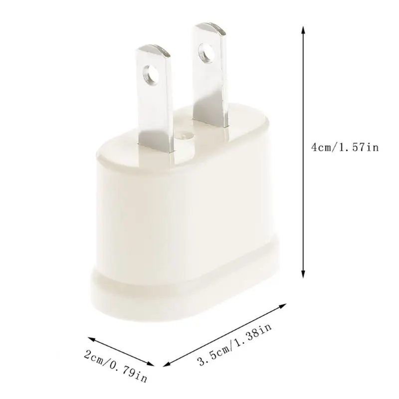 US American Travel Adapter 2 pin European EU To US Plug Power Adapter Converter Electrical Socket Converter Charging plug adapter ac adapter