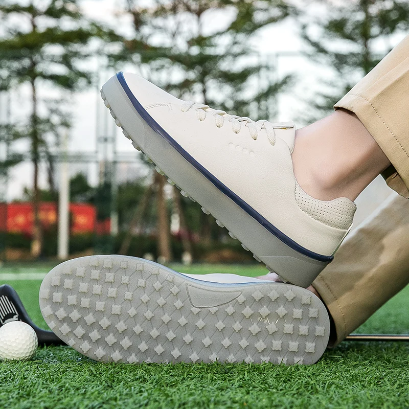 Golf Shoes for Men Women Quality Leather Blue Red Women Walking Flat Sneakers Outdoor Man Professional Golf Shoes Big Size golf shoes