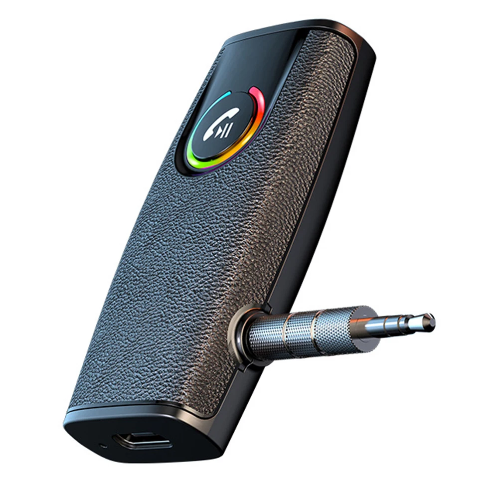Aux Bluetooth Adapter Car 3.5Mm Handfree Car Kit Trasmettitore Audio Auto Bluetooth 5.3 Ricevitore Per Amplificatore Altoparlante