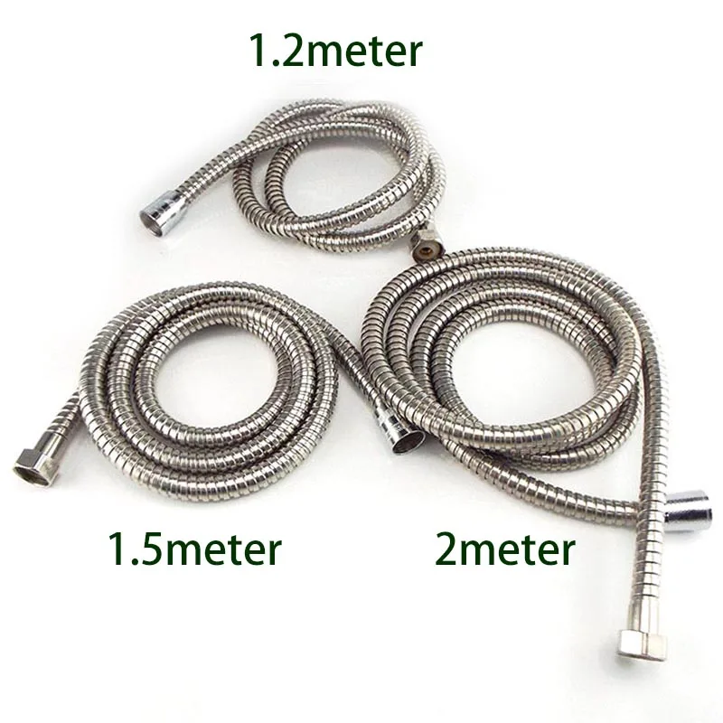 1.5/2m water Shower head Hose Tube connector Long Pipe for home Bathroom Shower Extension Plumbing Pipe Pulling Stainless Steel
