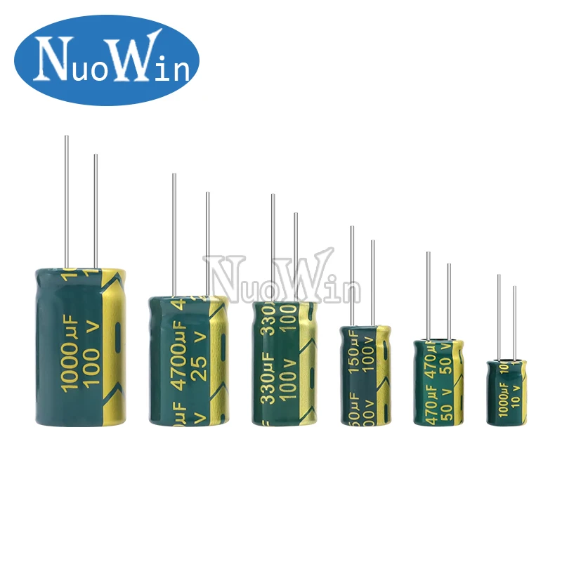 50pcs-1000pcs 6.3V 10V 16V 25V 35V 50V 400V 450V High Frequency Electrolytic Capacitor 22UF 47UF 1000UF 4700UF 6800UF 10000UF