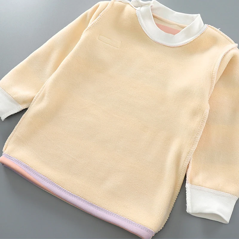 Thicken Warm Plush Children Clothes Sets for Boy Girl Underwear Suits Autumn Winter children clothes