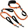 1 Pc Explosion-Proof Short Elastic Buffer Pet Leash One-Hand Drag Two-Walking Rope Running Dog Accessories for Small Large Dogs 2