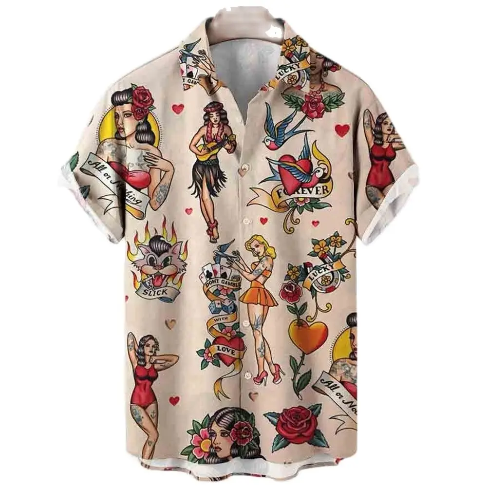 Animal Elements Print Shirts für Männer 3D Tiger Grafik T