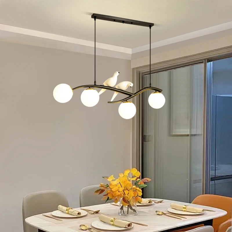 twig Chandelier Art led Lighting Modern Hangling Light For Restaurant Dining Table Home Decoration Bird pendent lamp black