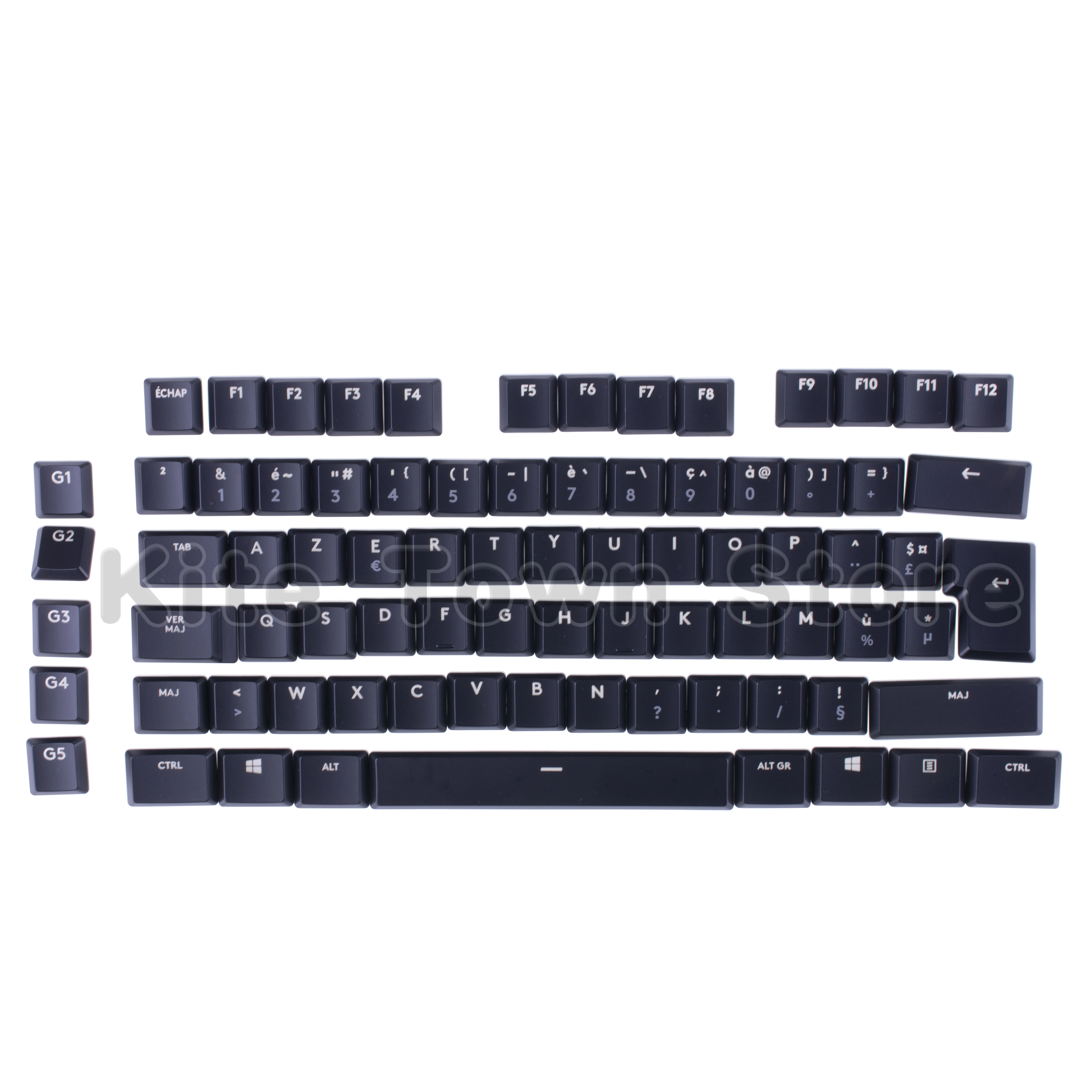 Conjunto Completo Francês Versão G915 110 Pcs Tampas Chave para Logitech G813 G913 G815 G915 Rgb Tkl Teclado sem Fio Preto Branco um - Imagem 2