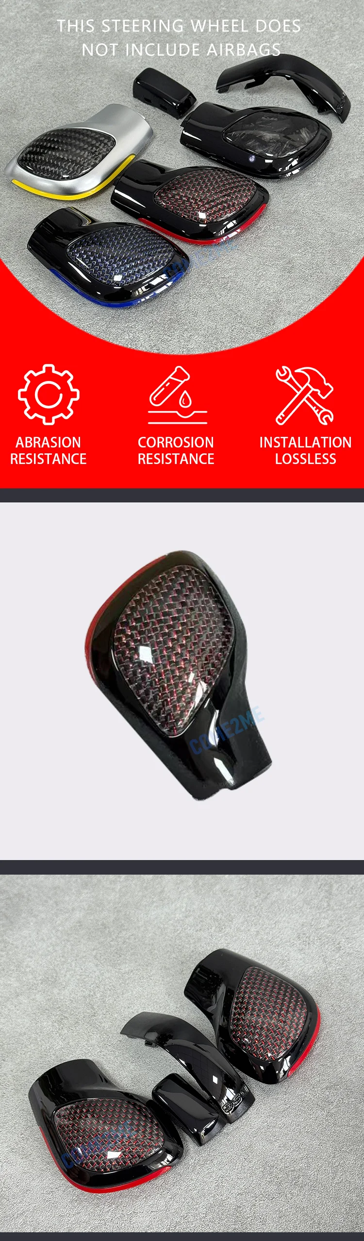 Forged carbon fiber DSG shift knob lever shift lever, suitable for Volkswagen Go