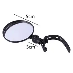 Rotatable 360° Electric Scooter Rearview Mirror - Adjustable Wide - Angle Convex Glass Replacement (Black)
