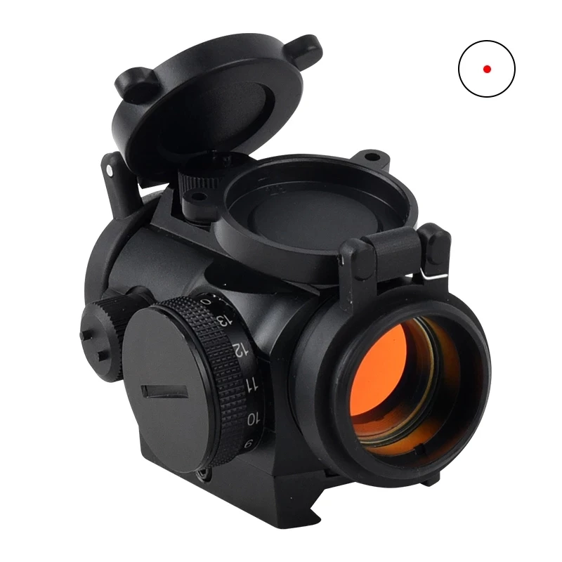 Tactical Reflex Red Dot Laser Scope Adjustable Brightness Reflex Light Fit 20mm Weaver Rail for Hunting Firearms & Airsoft red dot sight rifle scope