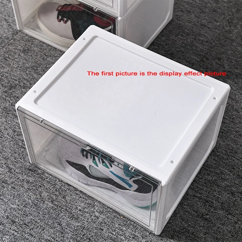 Magnetic Suction Sneaker Storage Box Transparent Basketball Shoes Shoe Box Collection Display Shoe Cabinet