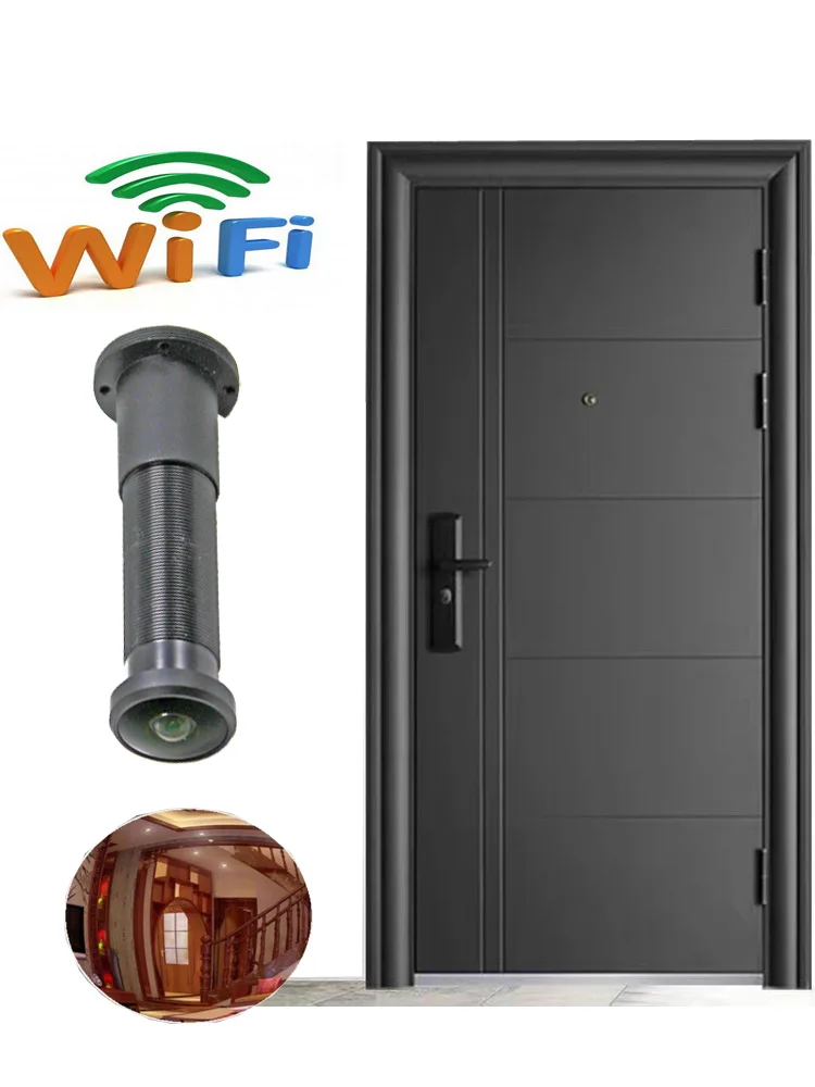 Охранная мини WiFi IP камера дверной глазок с ИК ночным видением HQcam ...