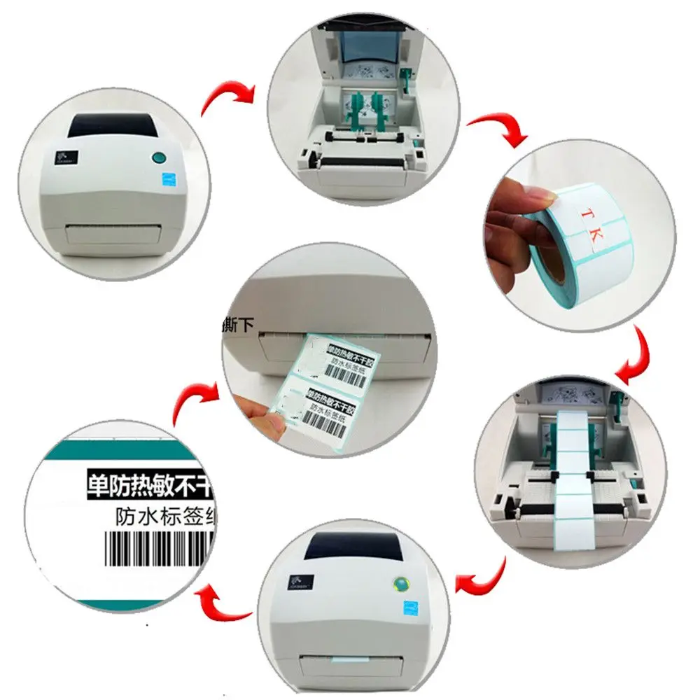 1000pcs/Roll Adhesive Thermal Label Sticker Paper Supermarket Price Blank Label Waterproof