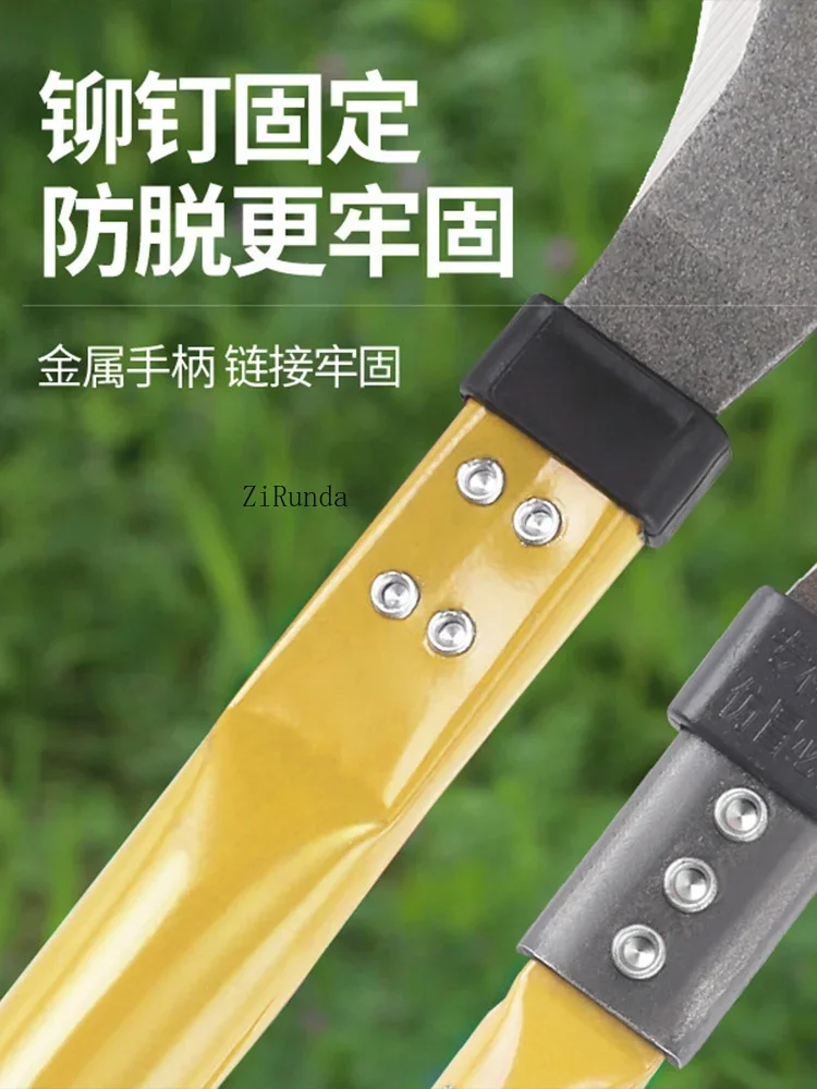~Outdoor Agricultural Weeding Mower Stainless Steel Garden Harvesting Sickle Manganese Steel Thickened