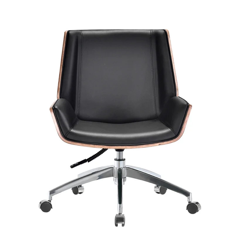 

YY Office Chair Home Computer Chair Modern Minimalist Conference Chair Genuine Leather Office Chair