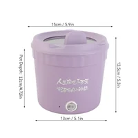 Mini cuiseur électrique 450W, marmite rapide antiadhésive, 1,2 l, appareil de cuisine pour nouilles, Ramen, œuf, pâtes, boulettes, bouillie, flocons d'avoine 5