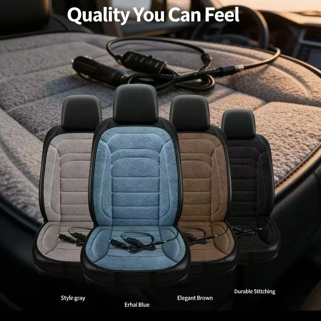 12V Heated Car Seat Cushion Winter-Specific Smart Thermostatic