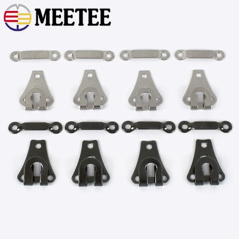 Meetee 50/100Sets Metal Pants Hook Buttons Women Trousers Skirt Buckle Garment Decoration Clasp DIY Sewing Accessories