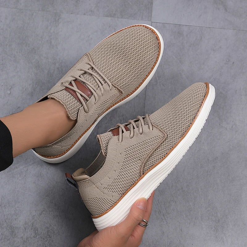 New 2024 Men Mesh Casual Shoes Fashion Lightweight Breathable Soft Soled Shoes Summer Outdoor Sports Fitness Sneakers Big Size