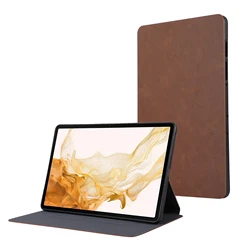 Premium PU Leather Tablet Case Cover with Multi - Angle Viewing Stand and Auto Sleep/Wake Function for S10 Lite 10.9inch (Brown)