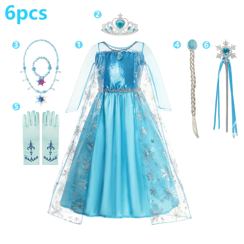 Elsa Princess Party Dress 5