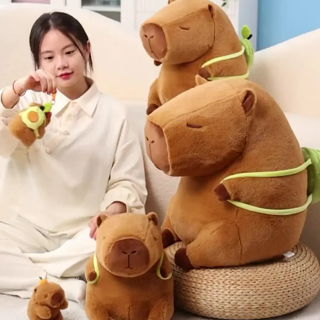 Toseky Peluche Capibara - Simpatico Cuscino in Peluche con Animali di Peluche Capybara | Copricapo Rimovibile, Simpatico Peluche Capibara per Adulti, Bambini e Ragazze, Animali Morbidi