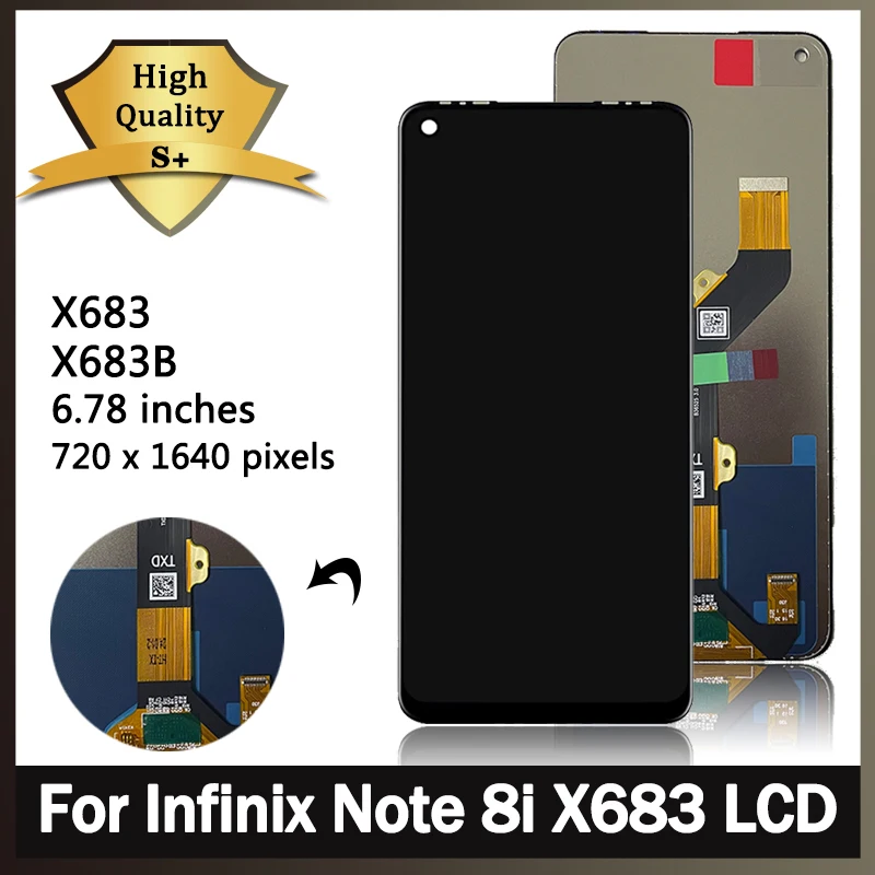 

Original 6.78"For Infinix Note 8i LCD X683 Display Touch Screen Digitizer Assembly Note8i X683B LCD Repair Parts