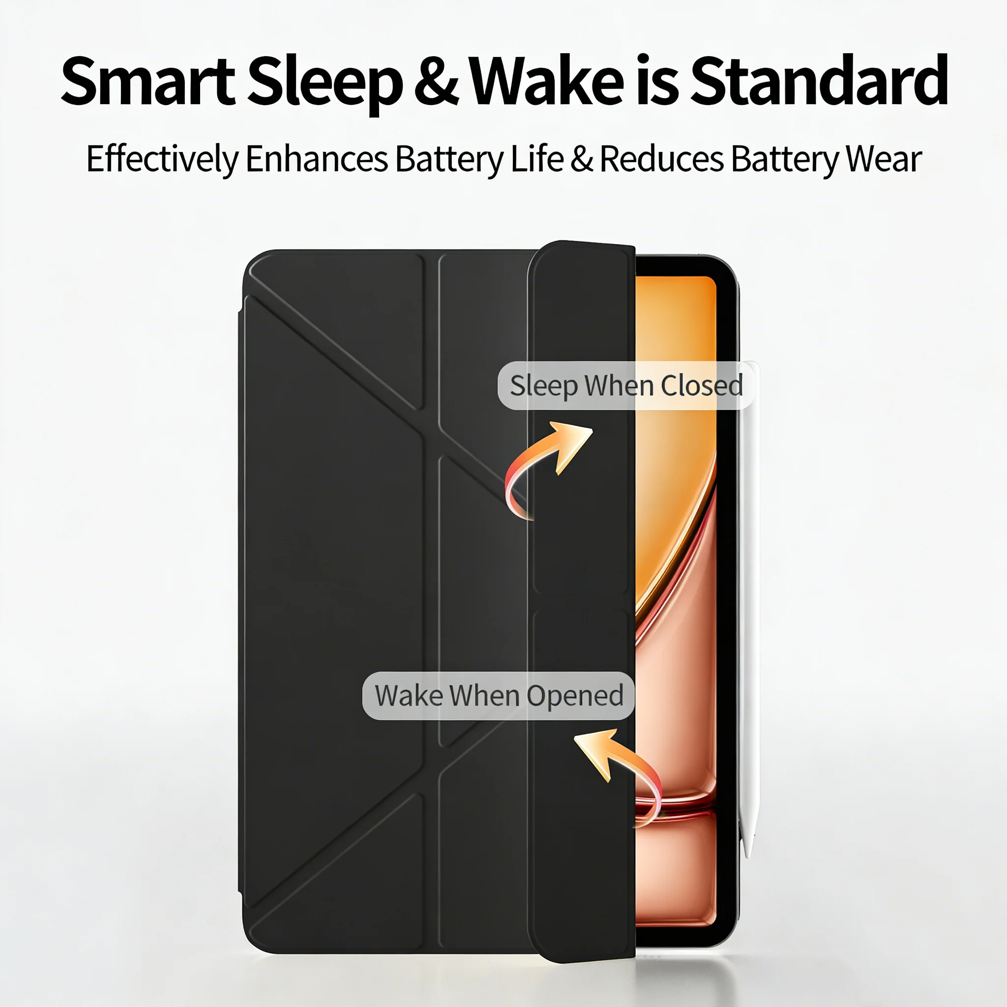 Ultra-Slim Magnetic Y-Fold Stand Case
