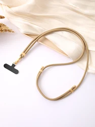 Universal Adjustable Nylon Rope Mobile Lanyard and Crossbody Chain - Anti - Loss Design - Polyester / Nylon (Khaki)