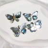 Natural White Mother of Pearl / Abalone Shell Butterfly Shape Pendant Charms For Jewelry Making Supplies 1