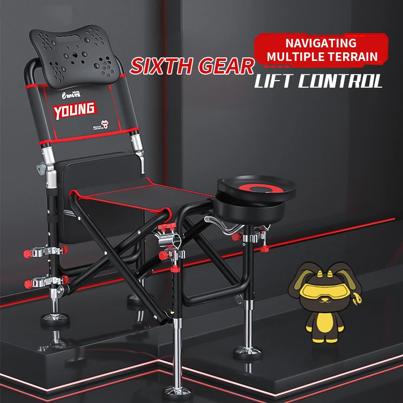 ZYZ Foldable Fishing Chair Multifunctional Suitable For Different Terrains Strong Load-Bearing Portable Folding Camping Chair folding chair breathable chair fishing accessory camping chair foot pads