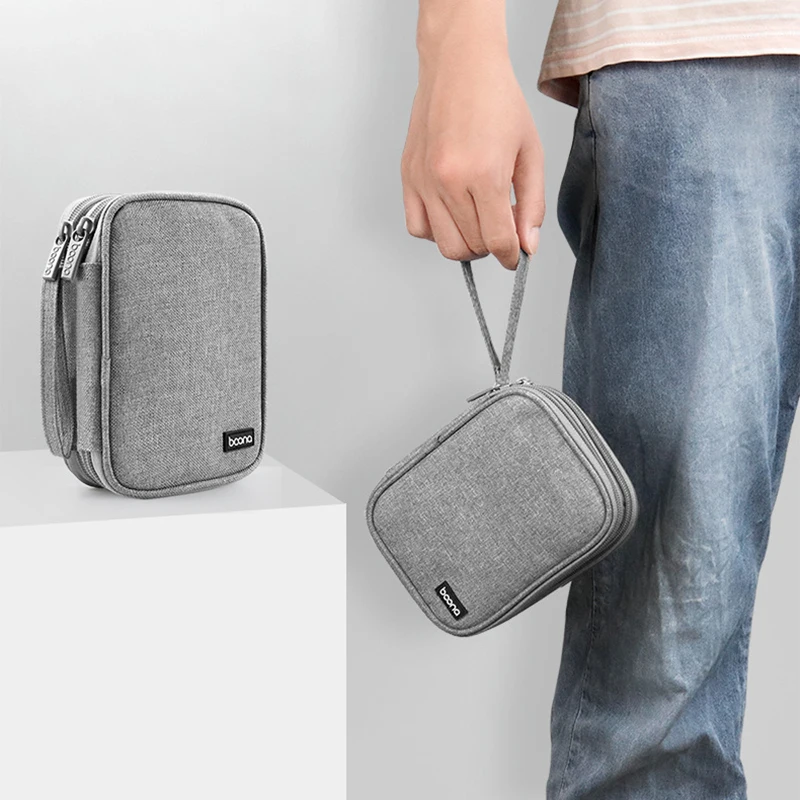 Dual Hard Drive Storage and Electronic Accessories Organizer Bag