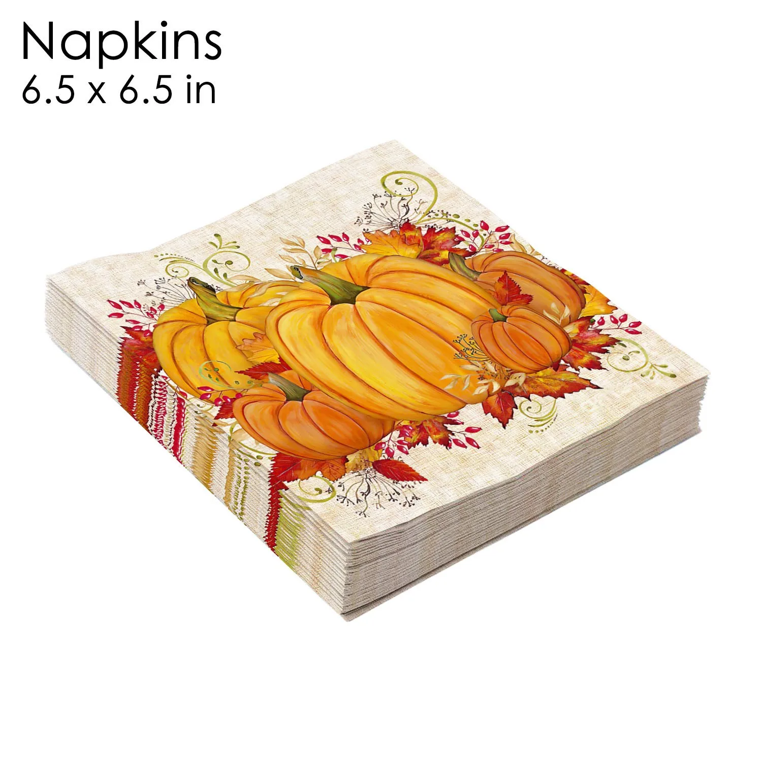Fragrance Free Tissue Paper Festive Halloween Party Pumpkin Colourful Food Grade Printed Tissue Paper 33 Napkins 10/20pcs Paper Napkins Tissue Paper Decoration