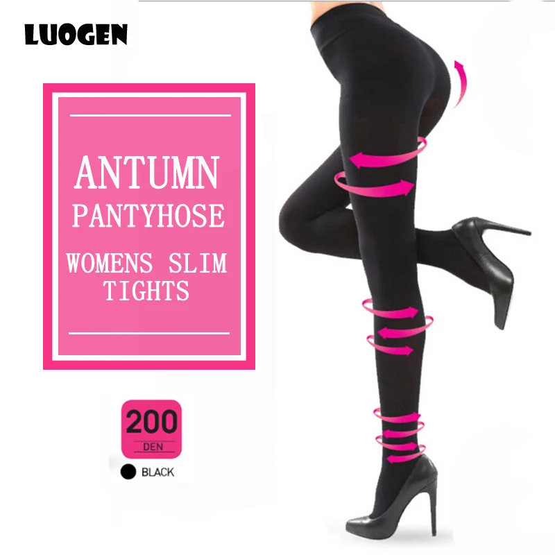 Womens Slim 200m Power Hipup Tights Pushup Slimming Leg Stockings
