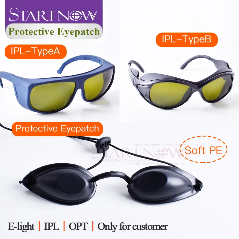 Gafas de seguridad para depilación IPL, 190nm 2000nm, suave, PE, máscara, parches, protección|Piezas de maquinaria de - AliExpress
