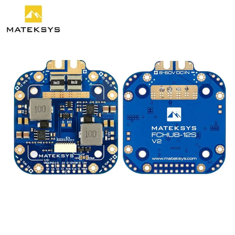Matek FCHUB-12S V2 PDB 5V/12V BEC Capteur Courant 3-12S Lipo Drone FPV