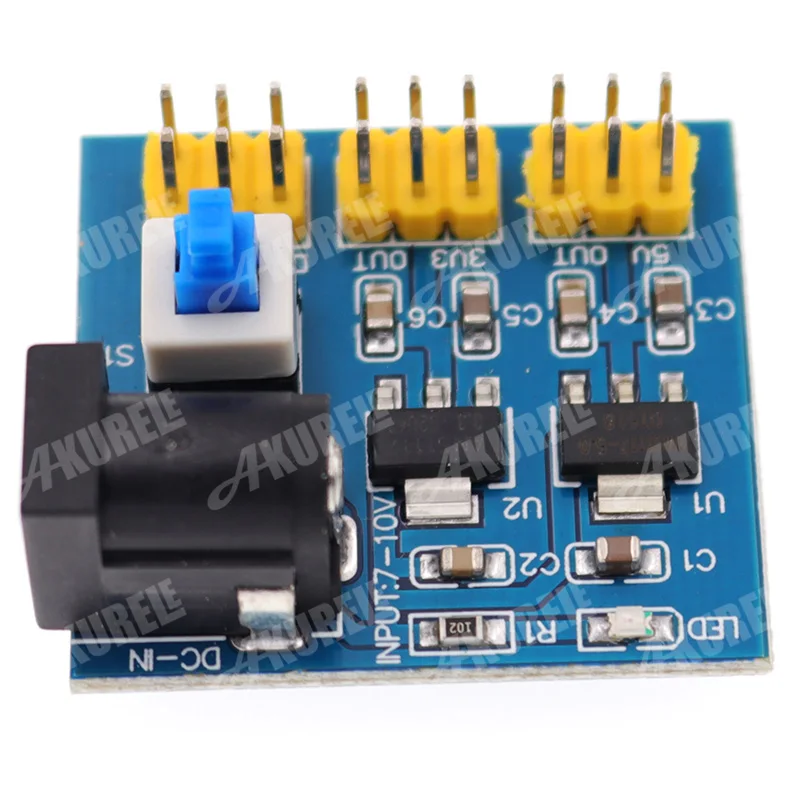 DC-DC 벅 스텝 다운 전원 공급 장치 모듈, 아두이노 다중 출력 전압 변환 모듈, 12V-3.3V, 5V, 새로운 로트
