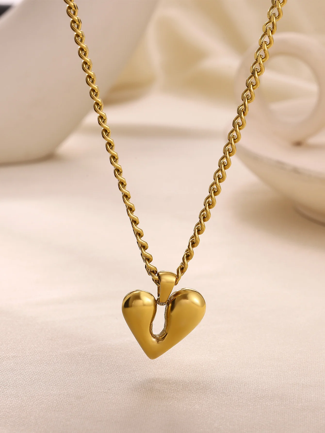 Geometric Necklaces 18K Gold Plated Stainless Steel Women