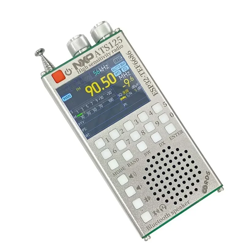 ATS125 TEF6686 칩 고감도 다기능 Bluetooth 버전 풀 밴드 라디오